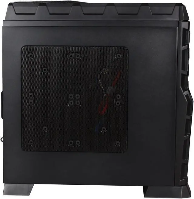 Alt view image 4 of 10 - XION Gaming Series XON-990-BK Black with Blue LED Light Steel/ Plastic, Meshed Front Panel design. ATX Mid Tower Computer Case, USB 3.0