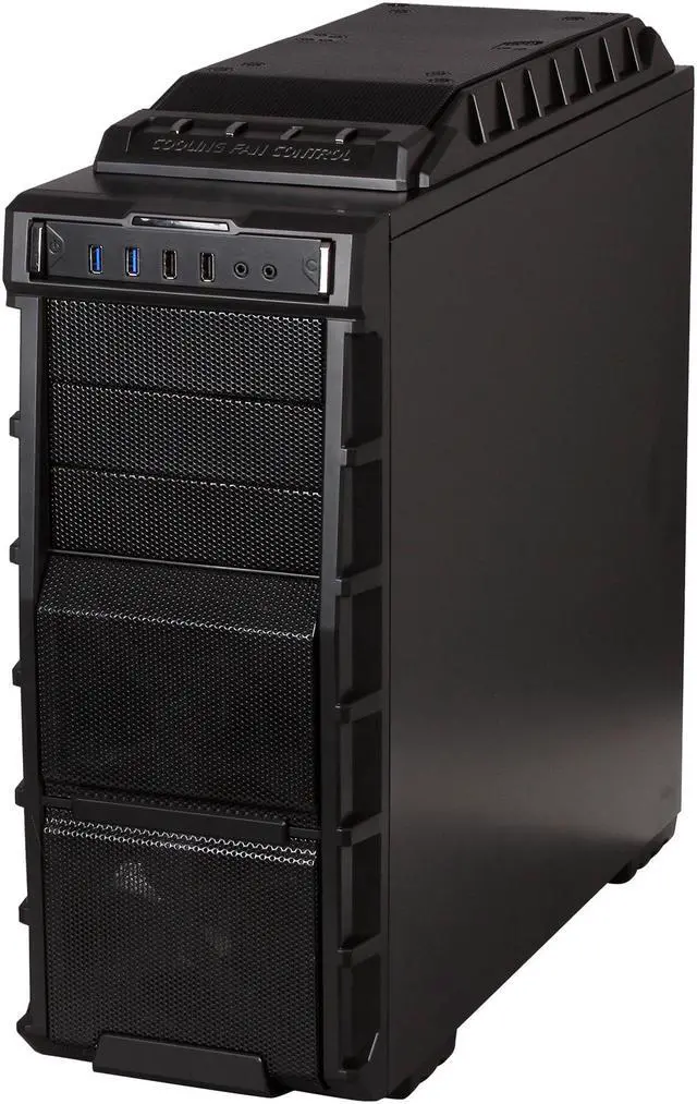 Alt view image 3 of 10 - XION Gaming Series XON-980-BK Black with RED LED Light Steel / Plastic ATX Mid Tower Computer Case
