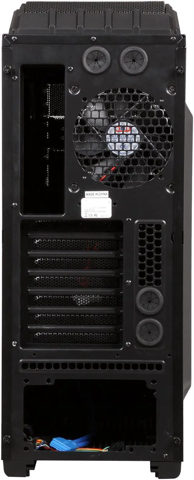Alt view image 9 of 10 - XION Gaming Series XON-980-BK Black with RED LED Light Steel / Plastic ATX Mid Tower Computer Case