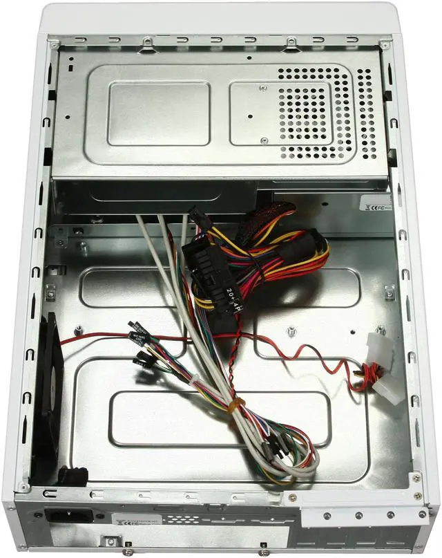 Alt view image 5 of 7 - XION XON-910PCB-WT White Steel, Shiny Front Panel design Micro ATX Mid Tower Computer Case 450W Power Supply