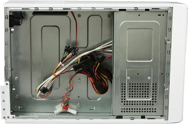 Alt view image 6 of 7 - XION XON-910PCB-WT White Steel, Shiny Front Panel design Micro ATX Mid Tower Computer Case 450W Power Supply