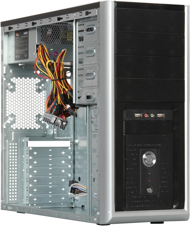 XION XON-160P Black with Blue LED Light Computer Case - Newegg.com