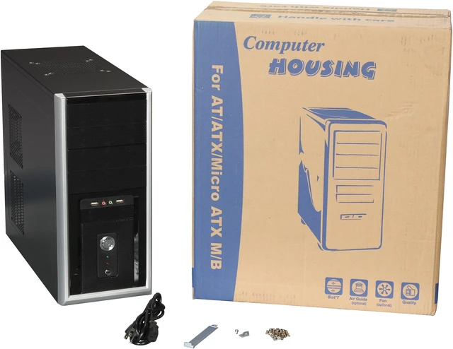 XION XON-160P Black with Blue LED Light Computer Case - Newegg.com