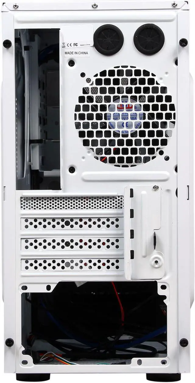 Alt view image 8 of 9 - XION XON-560 mATX/ ITX Meshed Mini Tower Case, USB 3.0, White/Blue LED