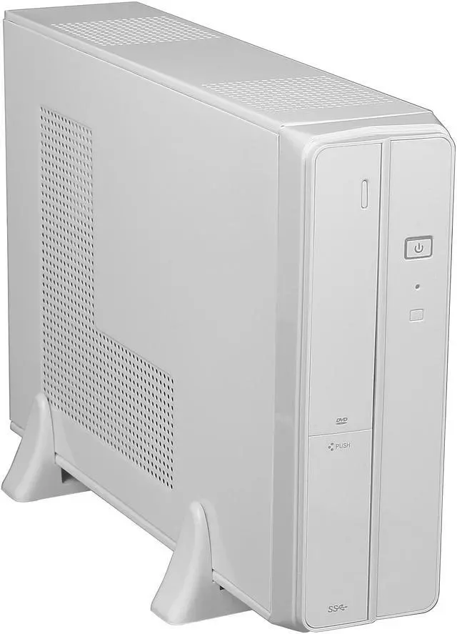 Main image of XION XON-720P mATX/ ITX Slim Desktop Case, USB 3.0, 5 in 1 Card-reader, 300W PSU, White_