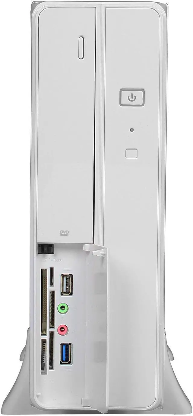 Alt view image 2 of 10 - XION XON-720P mATX/ ITX Slim Desktop Case, USB 3.0, 5 in 1 Card-reader, 300W PSU, White_