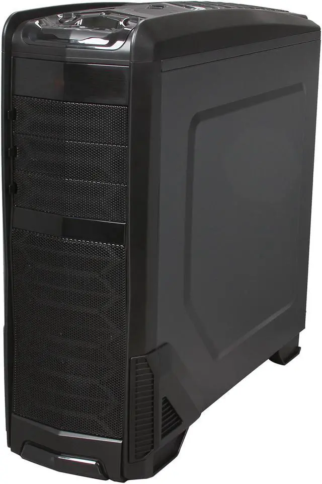 Alt view image 4 of 12 - XION XION Gaming Series XON-985-BK Black with BLUE LED Light Steel/ Plastic, Meshed Front Panel design. ATX Mid Tower Computer Case