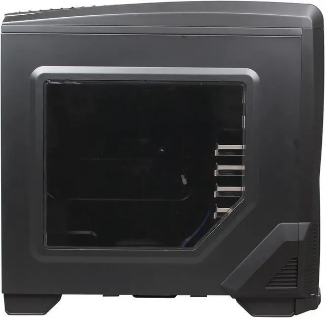 Alt view image 5 of 12 - XION XION Gaming Series XON-985-BK Black with BLUE LED Light Steel/ Plastic, Meshed Front Panel design. ATX Mid Tower Computer Case