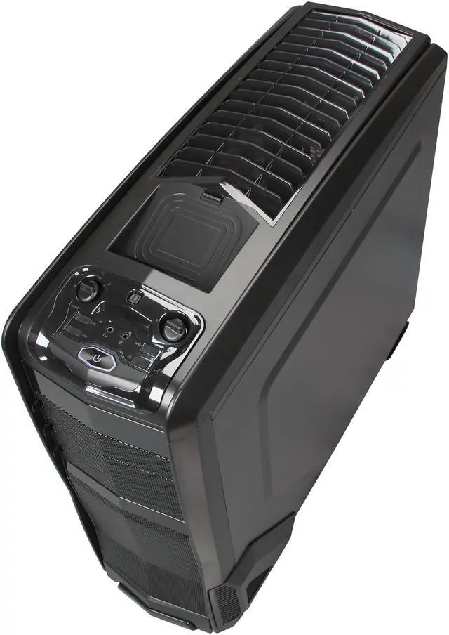 Alt view image 9 of 12 - XION XION Gaming Series XON-985-BK Black with BLUE LED Light Steel/ Plastic, Meshed Front Panel design. ATX Mid Tower Computer Case