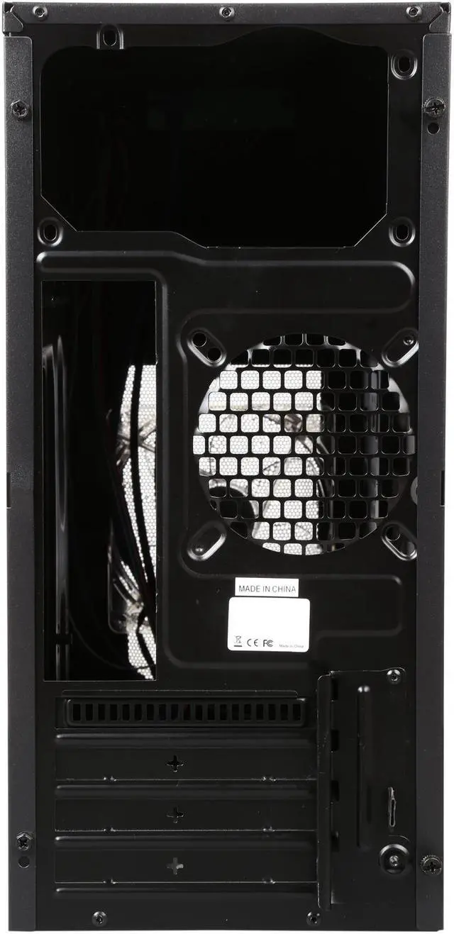 Alt view image 8 of 9 - XION Gaming Series XON-310_BK Black with Blue LED Light Steel / Plastic Micro ATX Mid Tower Computer Case