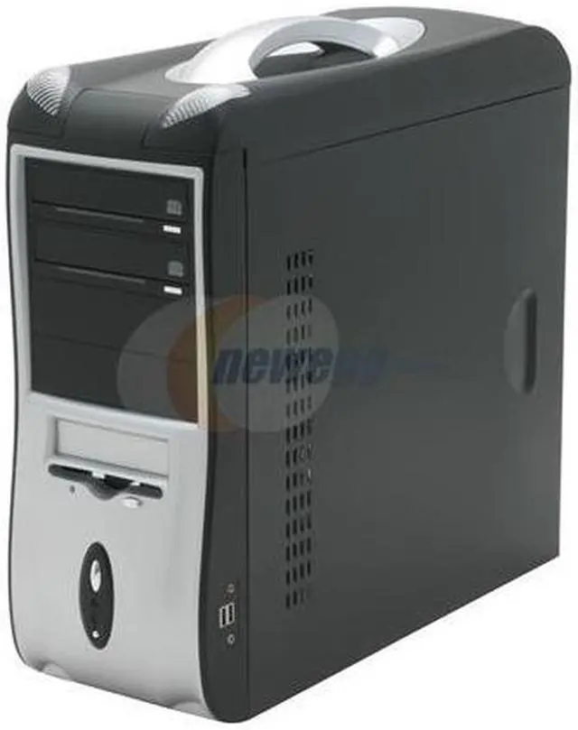 Alt view image 4 of 16 - ATRIX CSCI-L8005-C43 Black/Silver Steel ATX Mid Tower Computer Case 400W Power Supply
