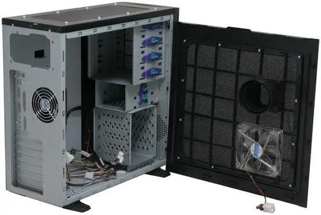 Alt view image 10 of 15 - ATRIX CSCI-A9001-C4 Black SECC steel sheeting FCC class CB&CE approved ATX Mid Tower Computer Case