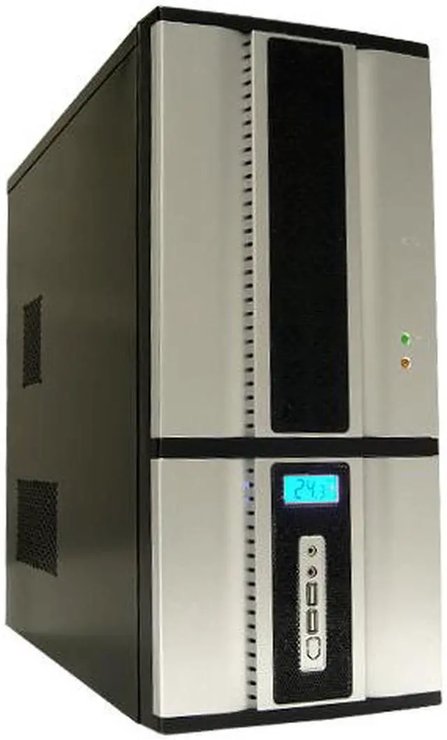 Main image of ATRIX CSCI-C8040-C43 Black/Silver SECC steel ATX Mid Tower Computer Case 480W Power Supply