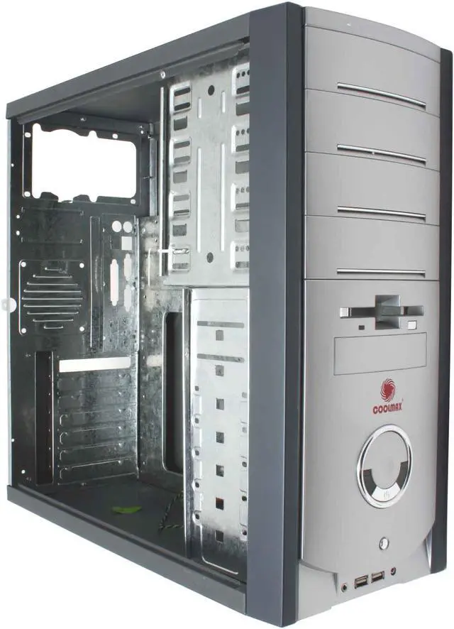 Alt view image 10 of 12 - COOLMAX CV-580-Gray Gray 0.6mm Steel/ ABS ATX Mid Tower Computer Case