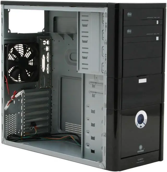 Alt view image 8 of 13 - COOLMAX CS-480-Black W/O PSU Black Steel / Plastic ATX Mid Tower Computer Case