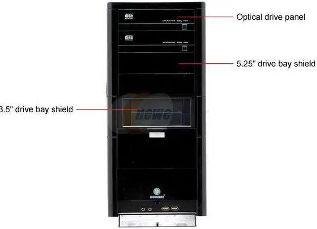 Alt view image 3 of 13 - COOLMAX CS-480-Black W/O PSU Black Steel / Plastic ATX Mid Tower Computer Case
