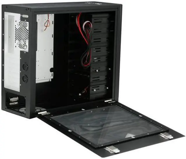 Alt view image 5 of 12 - HIPER OSIRIS HTC-1K514 Black 6063 T5 Alloy ATX Mid Tower Computer Case