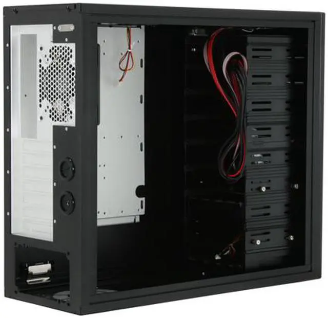 Alt view image 6 of 12 - HIPER OSIRIS HTC-1K514 Black 6063 T5 Alloy ATX Mid Tower Computer Case