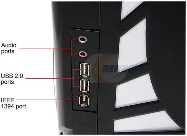 Alt view image 4 of 12 - ABS Nighthawk Silver/ Black Aluminum ATX Mid Tower Computer Case