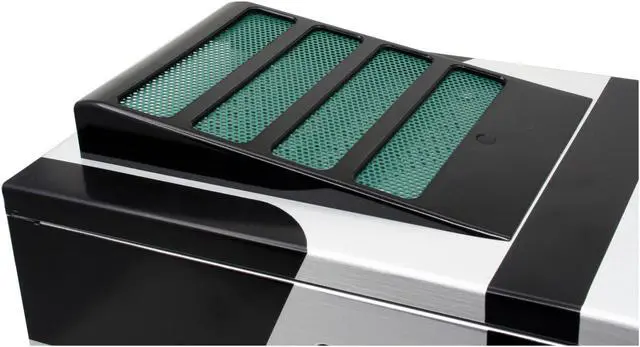 Alt view image 7 of 12 - ABS Nighthawk Silver/ Black Aluminum ATX Mid Tower Computer Case