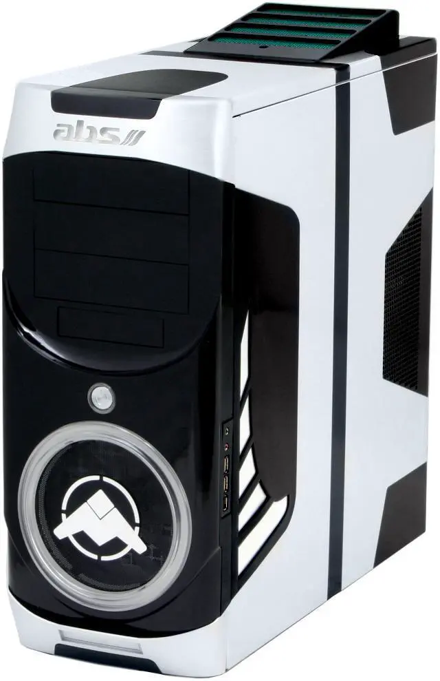 Alt view image 2 of 12 - ABS Nighthawk Silver/ Black Aluminum ATX Mid Tower Computer Case