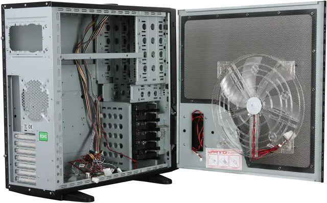 Alt view image 5 of 11 - ABS Aplus ABS-CS-EL Diablo Black 0.8mm SECC ATX Full Tower Computer Case