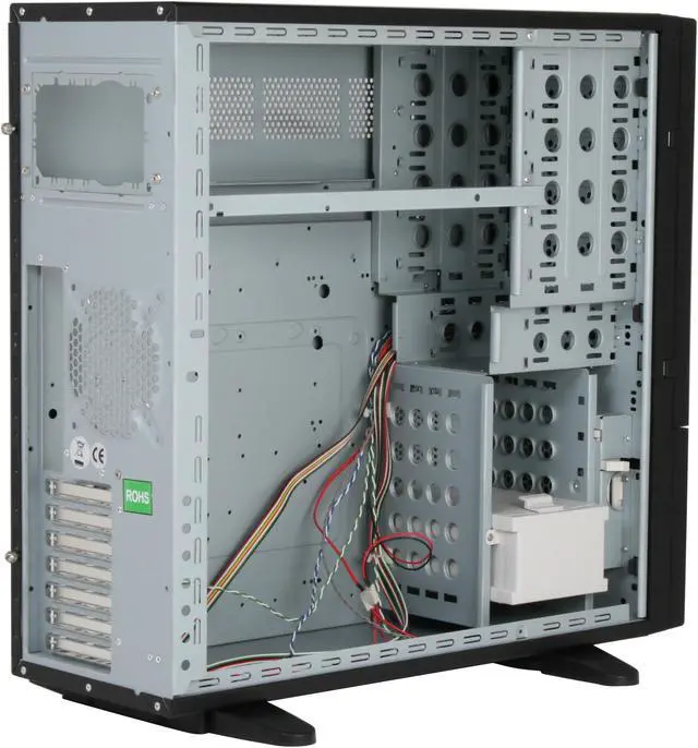 Alt view image 7 of 13 - ABS Aplus ABS-CS-Monolith Black SECC Steel ATX Full Tower Computer Case