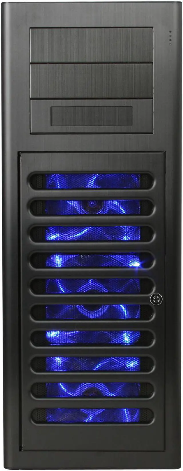 Alt view image 2 of 11 - ABS TIGAS Full Black Anodized Aluminum Super Full Tower Computer Case, Front Access 10x Hot-Swappable SATA/SAS HDD with independent Power Switch