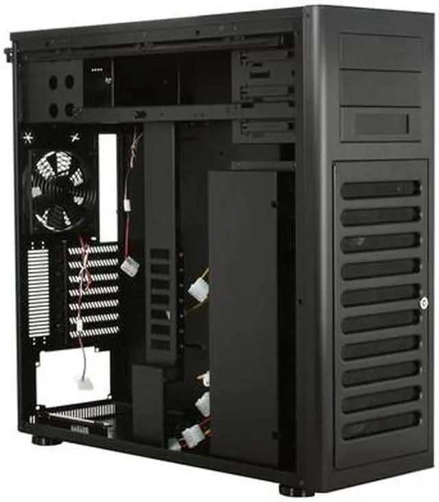Alt view image 8 of 11 - ABS TIGAS Full Black Anodized Aluminum Super Full Tower Computer Case, Front Access 10x Hot-Swappable SATA/SAS HDD with independent Power Switch