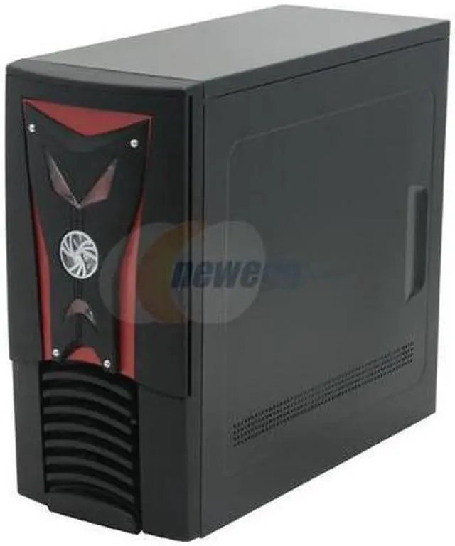 Alt view image 2 of 13 - JPAC X BK Black Steel ATX Mid Tower Computer Case 500W Power Supply