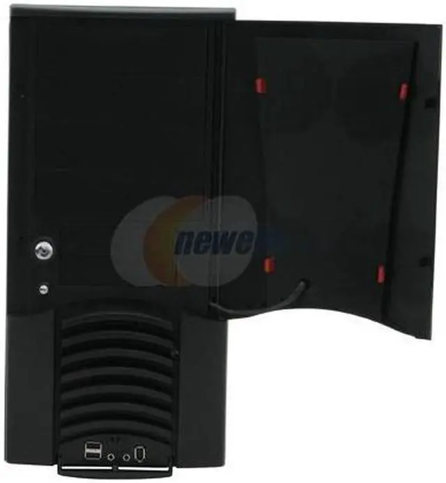 Alt view image 3 of 13 - JPAC X BK Black Steel ATX Mid Tower Computer Case 500W Power Supply