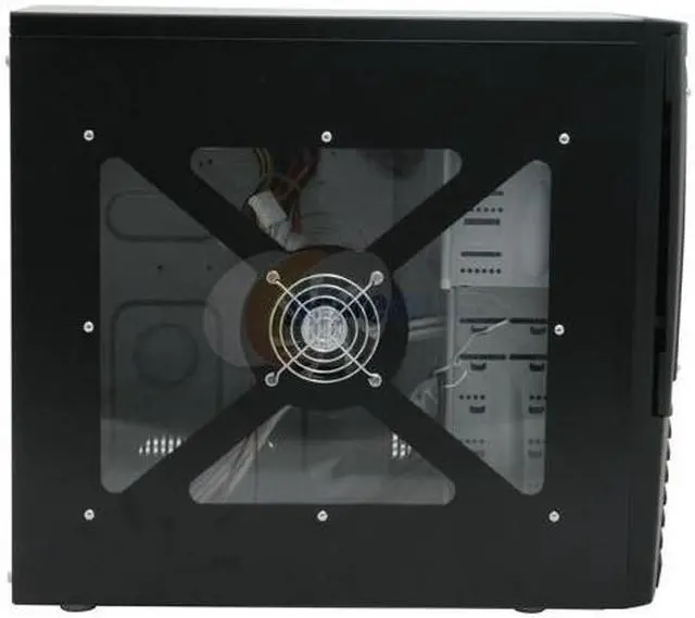 Alt view image 5 of 13 - JPAC X BK Black Steel ATX Mid Tower Computer Case 500W Power Supply