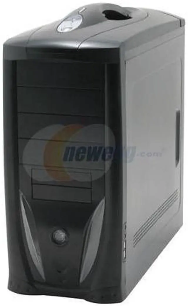 Alt view image 3 of 17 - JPAC 416 Black Steel ATX Mid Tower Computer Case 500W Power Supply