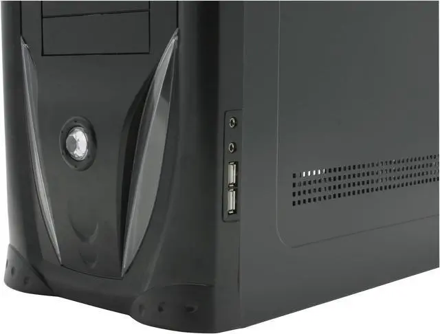 Alt view image 5 of 17 - JPAC 416 Black Steel ATX Mid Tower Computer Case 500W Power Supply