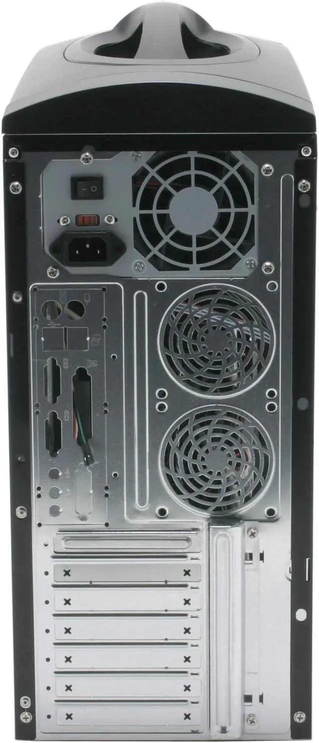 Alt view image 8 of 17 - JPAC 416 Black Steel ATX Mid Tower Computer Case 500W Power Supply