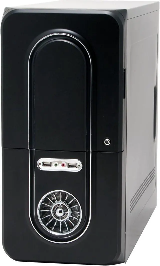Alt view image 3 of 16 - JPAC TwisterII 480 Black Steel ATX Mid Tower Computer Case 500W Power Supply