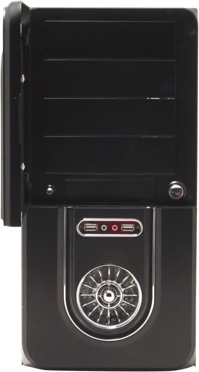 Alt view image 5 of 16 - JPAC TwisterII 480 Black Steel ATX Mid Tower Computer Case 500W Power Supply