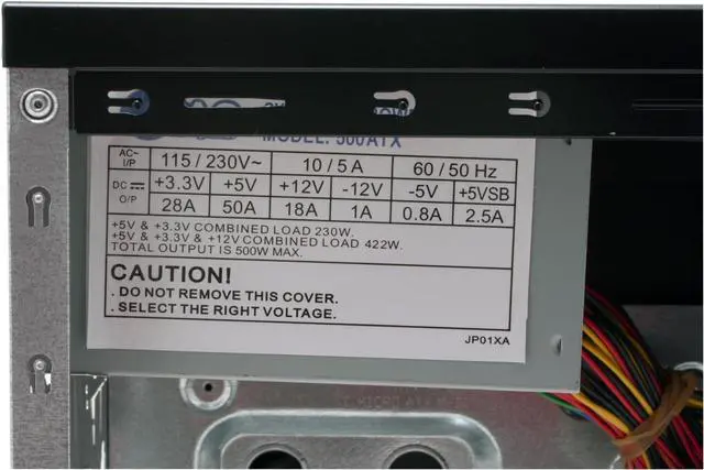 Alt view image 11 of 16 - JPAC TwisterII 480 Black Steel ATX Mid Tower Computer Case 500W Power Supply