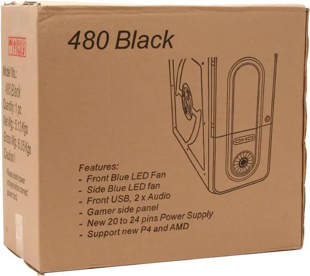 Alt view image 16 of 16 - JPAC TwisterII 480 Black Steel ATX Mid Tower Computer Case 500W Power Supply