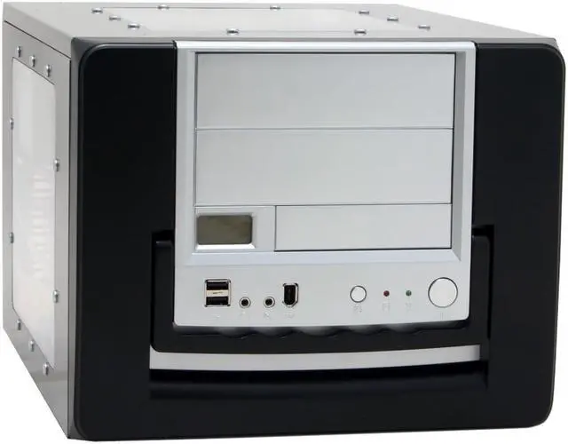 Main image of JPAC 901Black/Silver Aluminum MicroATX Media Center Computer Case 550W Power Supply