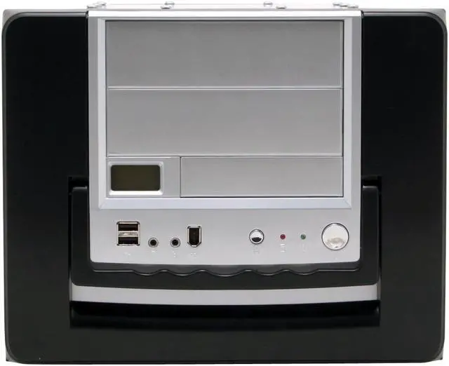 Alt view image 3 of 14 - JPAC 901Black/Silver Aluminum MicroATX Media Center Computer Case 550W Power Supply