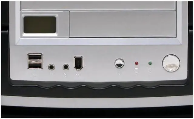 Alt view image 4 of 14 - JPAC 901Black/Silver Aluminum MicroATX Media Center Computer Case 550W Power Supply