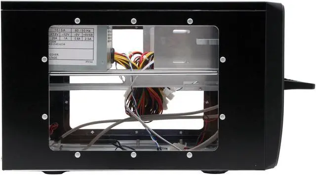 Alt view image 5 of 14 - JPAC 901Black/Silver Aluminum MicroATX Media Center Computer Case 550W Power Supply