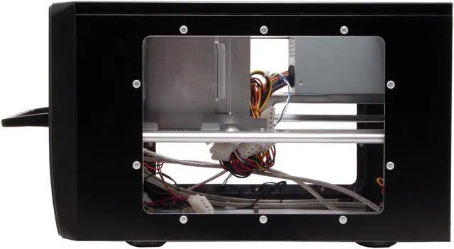 Alt view image 6 of 14 - JPAC 901Black/Silver Aluminum MicroATX Media Center Computer Case 550W Power Supply