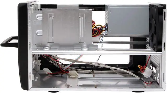 Alt view image 10 of 14 - JPAC 901Black/Silver Aluminum MicroATX Media Center Computer Case 550W Power Supply