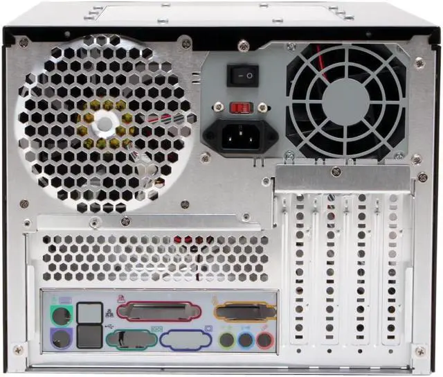 Alt view image 12 of 14 - JPAC 901Black/Silver Aluminum MicroATX Media Center Computer Case 550W Power Supply