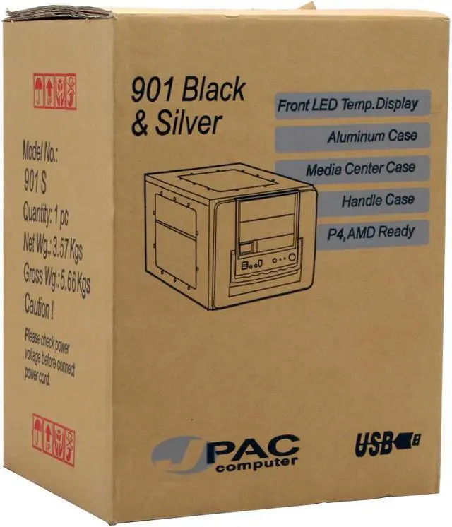 Alt view image 14 of 14 - JPAC 901Black/Silver Aluminum MicroATX Media Center Computer Case 550W Power Supply