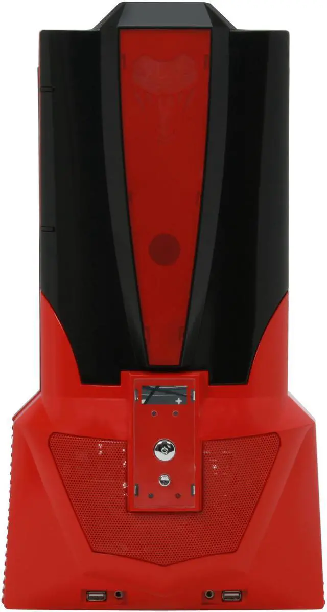 Alt view image 3 of 14 - JPAC COBBPS Black / Red Steel ATX Mid Tower Computer Case 500W Power Supply