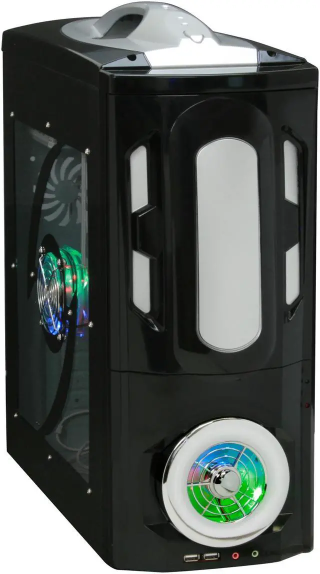 Alt view image 2 of 14 - JPAC 191PS Black Steel ATX Mid Tower Computer Case 500W Power Supply