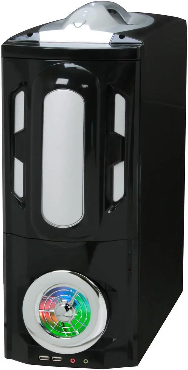 Alt view image 4 of 14 - JPAC 191PS Black Steel ATX Mid Tower Computer Case 500W Power Supply